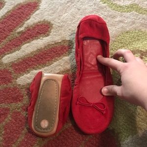 Banana Republic Red fold up flats. Size 10